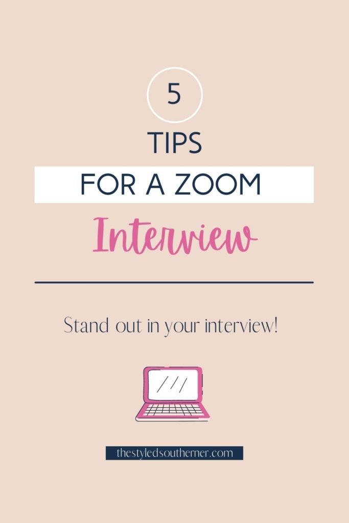 tips for a Zoom interview